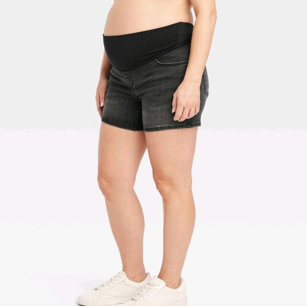 Isabel Maternity by Ingrid & Isabel Black Jean Shorts